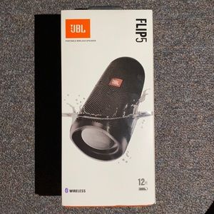 Black JBL Portable Wireless Speaker. Flip 5